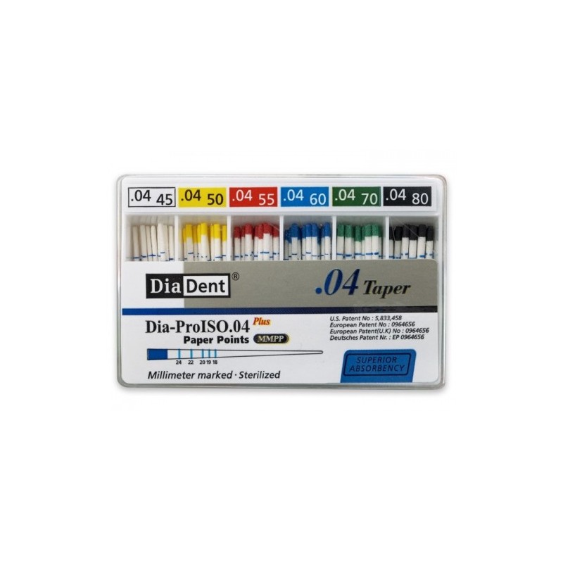 DiaDent Papírové Čepy MMPP 04Taper ISO45-80 100ks