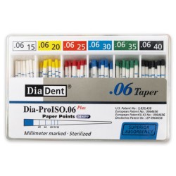 DiaDent Papírové Čepy MMPP 06Taper Sortiment ISO15-40 100ks