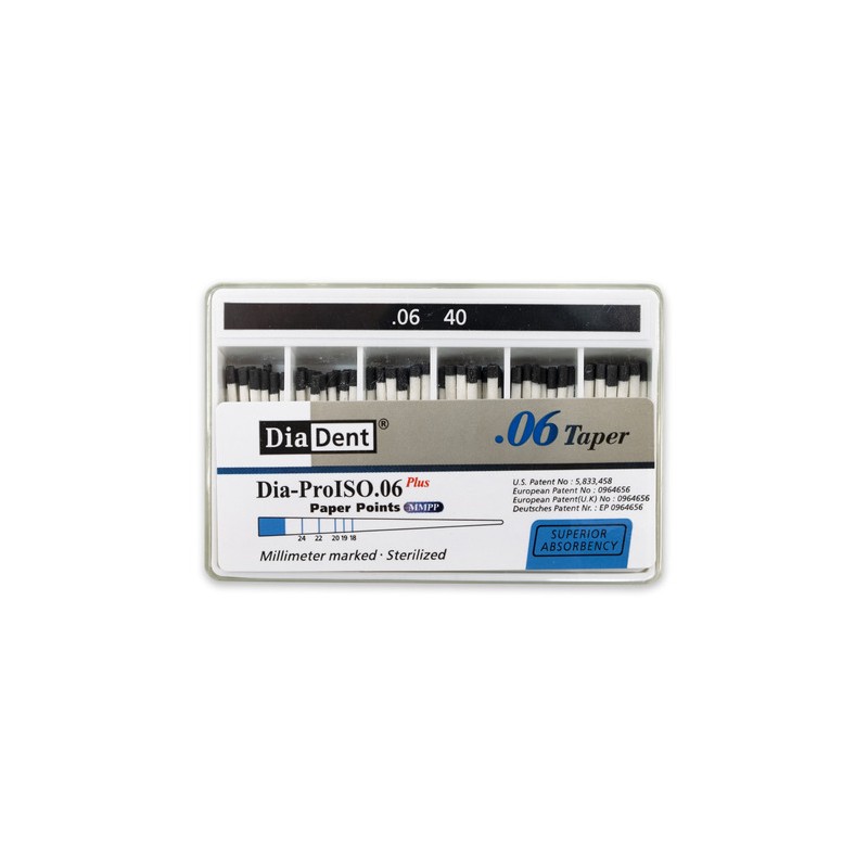 DiaDent Papírové Čepy MMPP 06Taper ISO40 100ks
