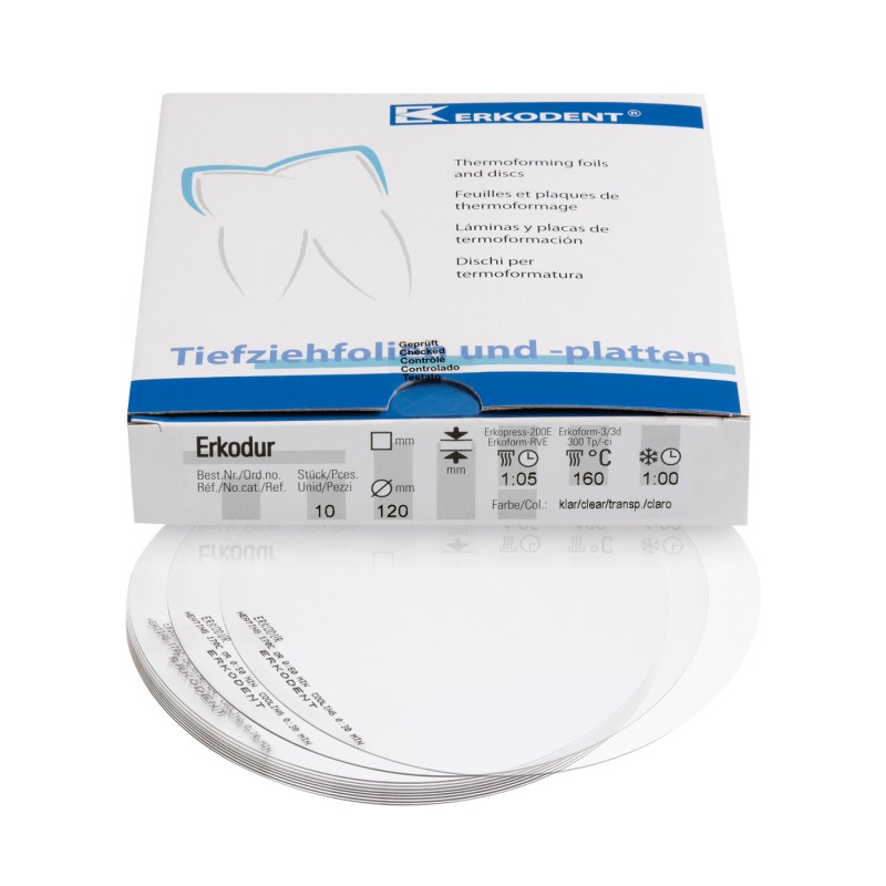 ERKODENT Erkoflex Folie Transparent 1,5mm (125mm x 125mm) 10ks