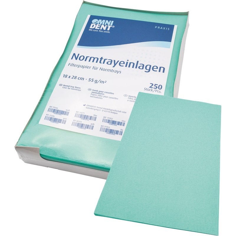 OMNIDENT Filtrační Papír Světle Zelený 18x28cm 250ks