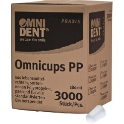 OMNIDENT Omnicups PP Kelímky 180ml Bílá 3000ks
