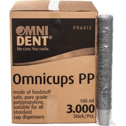 OMNIDENT Omnicups PP Kelímky 180ml Stříbrnošedá 3000ks