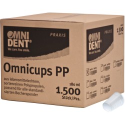 OMNIDENT Omnicups PP Kelímky 180ml Bílá 1500ks