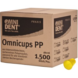 OMNIDENT Omnicups PP Kelímky 180ml Žlutá 1500ks