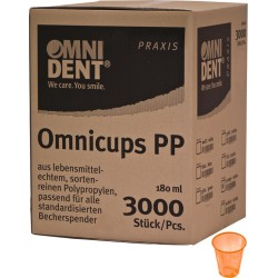 OMNIDENT Omnicups PP Kelímky 180ml Oranžová 3000ks
