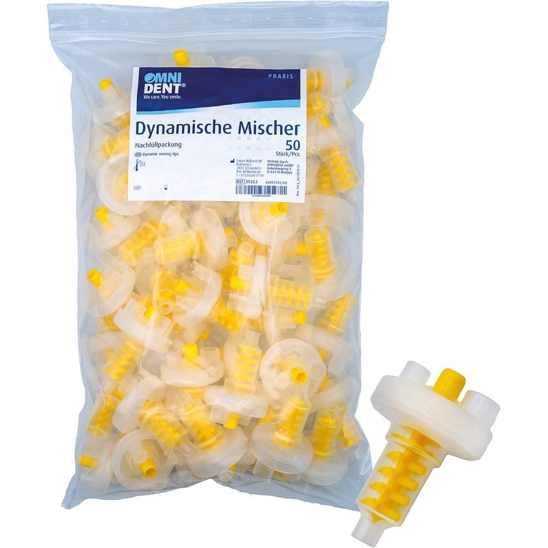 OMNIDENT Michací Kanyly Pentamix Žlutá 50ks