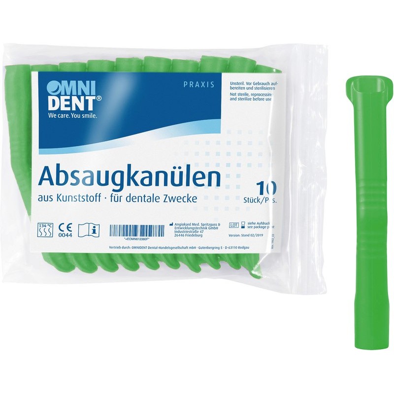 OMNIDENT Odsávací Kanyly Zelené 10ks