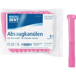 OMNIDENT Odsávací Kanyly Růžové 10ks