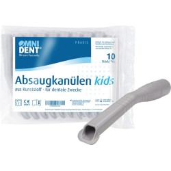 OMNIDENT Kids Odsávací Kanyly Śedé 10ks