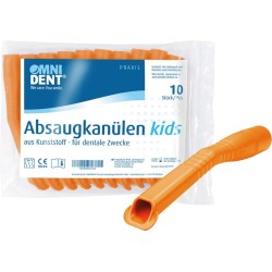 OMNIDENT Kids Odsávací Kanyly Oranžové 10ks
