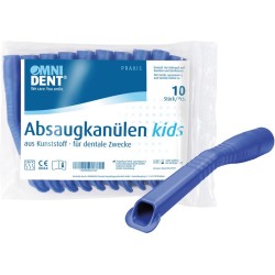 OMNIDENT Kids Odsávací Kanyly Modré 10ks