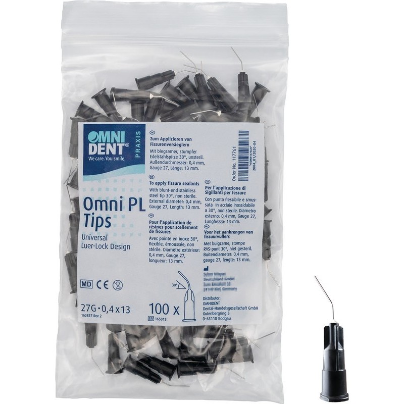 OMNIDENT PL Tips L13mm Ø0,4 mm 30°G27 100ks