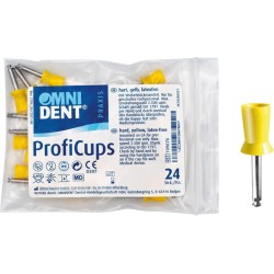 OMNIDENT ProfiCups Leštící Kalíšky Tvrdé Žlutá 24 ks