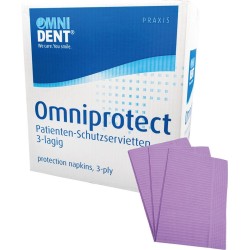OMNIDENT Omniprotect Papírové Roušky Pro Pacienty Lila 500ks