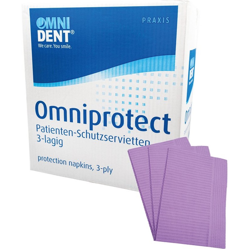OMNIDENT Omniprotect Papírové Roušky Pro Pacienty Lila 500ks