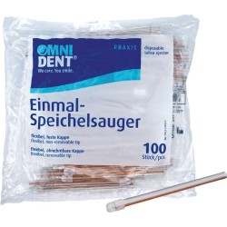 OMNIDENT Savky s Odnímatelnou Čepičkou 12,5cm Transparentní 100ks