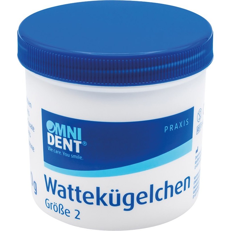 OMNIDENT Vatové Kuličky S2 Ø7,6 mm 10g 1bal