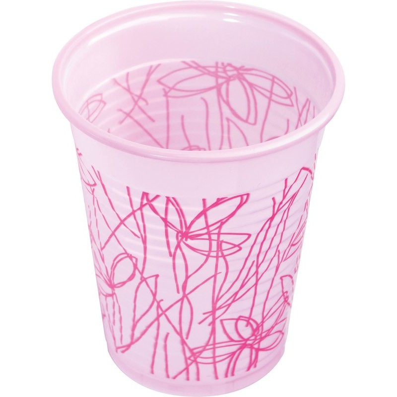 smartdent Kelímky Plastové 180ml Květinově Růžová 1500ks