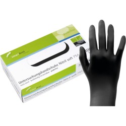 smartdent smart Nitrilové Rukavice Soft Bez Pudru Černá XS 100ks