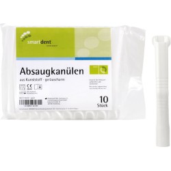smartdent Odsávací Kanyly Velké Bílá 10ks