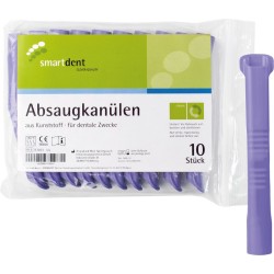 smartdent Odsávací Kanyly Velké Lila 10ks