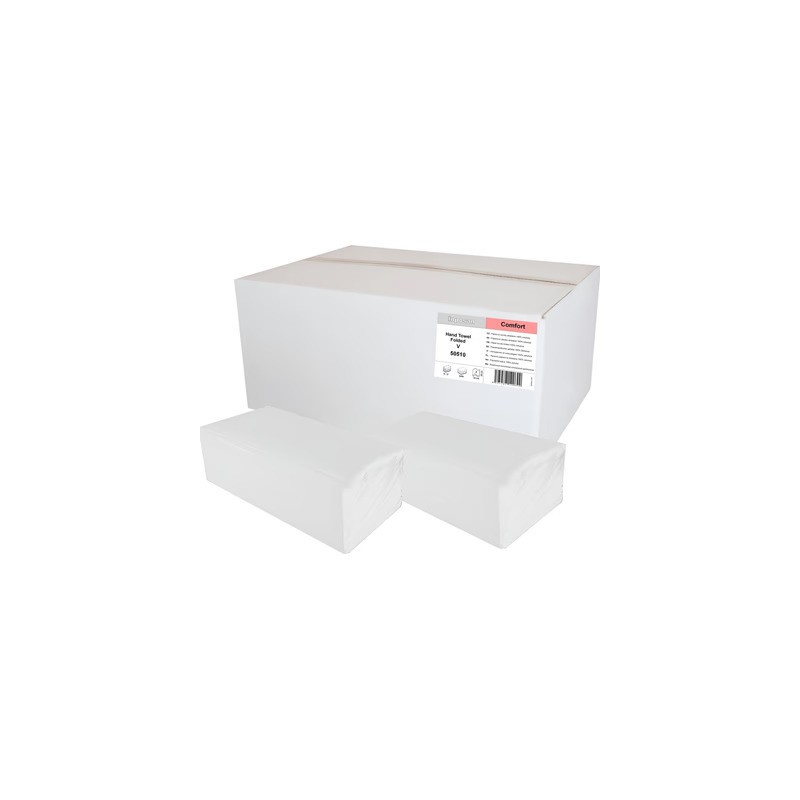 Inposan Papírové Ručníky Comfort  Z-Z Bílá (23x25cm/160 Ručníků) 20ks