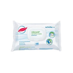 schülke Mikrozid® sensitive wipes premium, dezinfekční ubrousky bez alkoholu, 100 ks