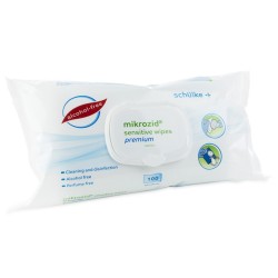 schülke Mikrozid® sensitive wipes premium, dezinfekční ubrousky bez alkoholu, 100 ks