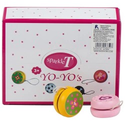 MirusMix Yo-Yo Dřevěné Ø 45mm Různé Motivy a Barvy 24ks