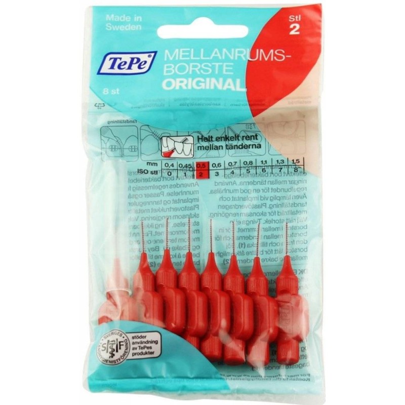 TePe® Mezizubní Kartáčky Original Červená Ø0,5mm 8ks