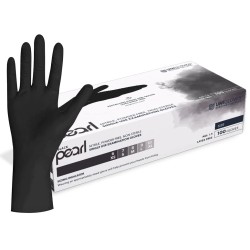 UNIGLOVES Black Pearl Nitrilové Rukavice Nepudrované Černá M 100ks