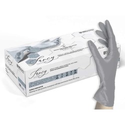 UNIGLOVES FANCYSilver Nitrilové Rukavice Nepudrované Stříbrná L 100ks