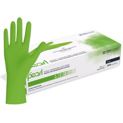 UNIGLOVES Green Pearl Nitrilové Rukavice Nepudrované Zelená S 100ks