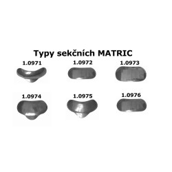 TOR VM Sekční Tvarované Matrice Medium Hard 0,050mm 50ks