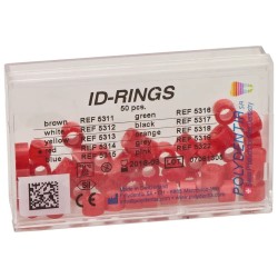 Polydentia ID-Rings Kroužky Červené 50ks