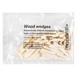 POLYDENTIA Wood Wedges (Klínky) Bílá 17mm 100ks