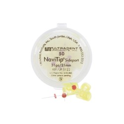 ULTRADENT NaviTip™ Double Sideport Irrigator (21mm Ø0,28mm 31ga) Žlutá 50ks