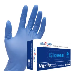 HEARTMED Nitrilové Rukavice Bez Pudru Modrá XL 100ks