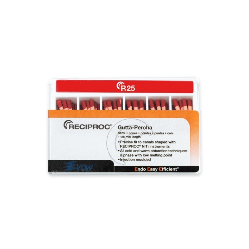 VDV RECIPROC Gutaperčové Čepy ISO025 60ks