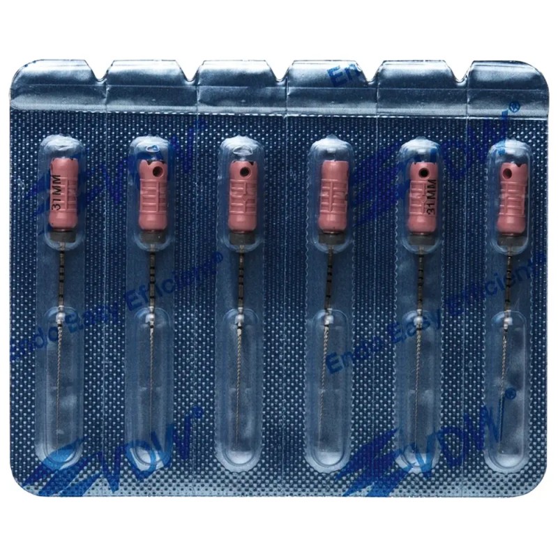 VDW Sterile K-Files 31mm ISO 006 Růžová 6ks