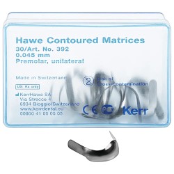 Kerr™ Hawe™ Contoured Matrices Premolar Birateral 392 0,045mm 30ks