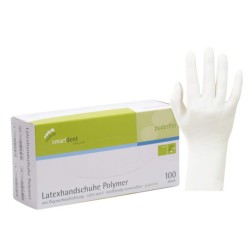 smartdent Smart Polymer Latexové Rukavice bez Pudru S Bílá 100ks
