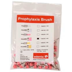 edenta Prophylaxis Brush Kartáčky Nylon ISO 060 Šroubovací Růžová 100ks