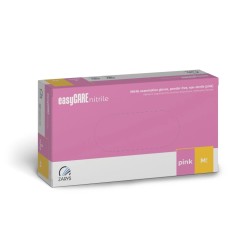 easyCARE Nitrile Rukavice Růžová M 100ks