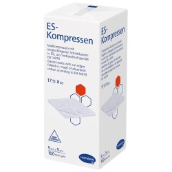 HARTMANN ES Kompresní Gáza Nesterilní 8-Vrstev 5x5cm 100ks
