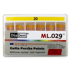 DiaDent Gutaperčové Čepy ML.029 02Taper ISO20 120ks