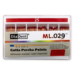 DiaDent Gutaperčové Čepy ML.029 02Taper ISO25 120ks