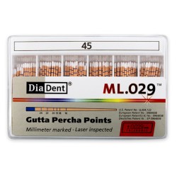 DiaDent Gutaperčové Čepy ML.029 02Taper ISO45 120ks