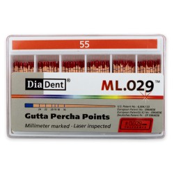 DiaDent Gutaperčové Čepy ML.029 02Taper ISO55 120ks